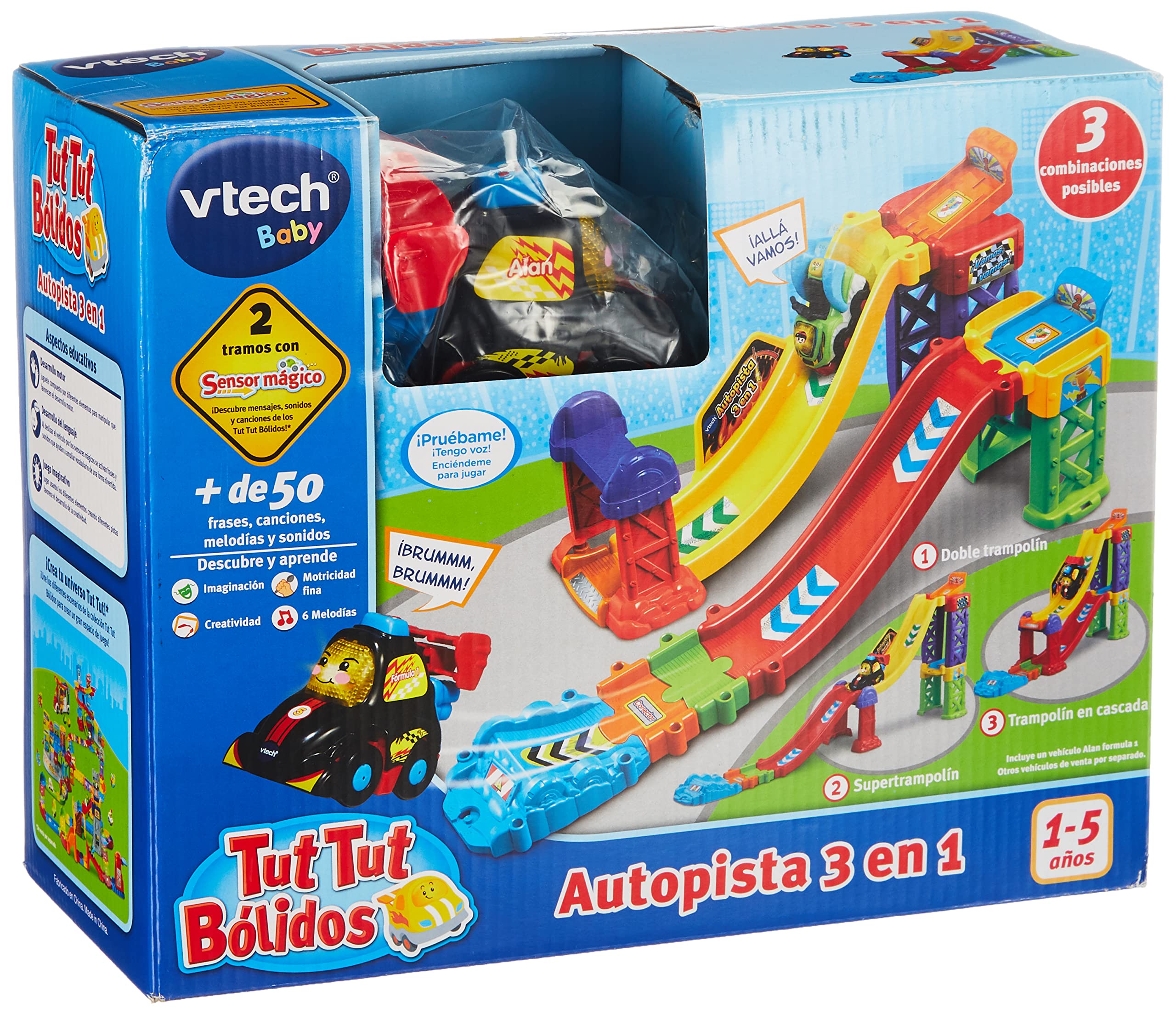 VTech- TTB Highway 3-in-1 Tracks Tut Cars (3480-527522) Assorted Colour/Model