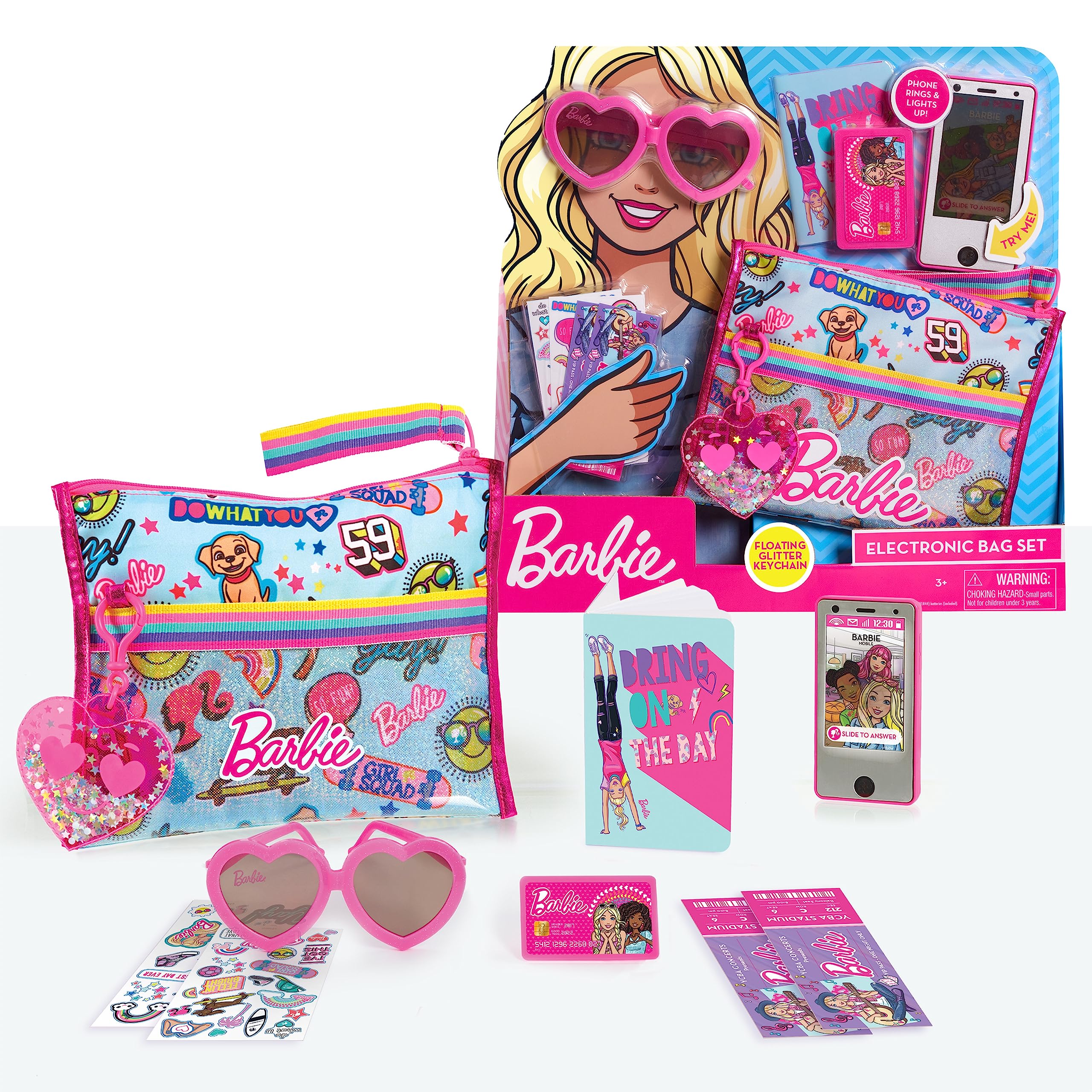 Juego de monedero electrónico Barbie de 10 piezas, juguetes para niños a partir de 3 años de Just Play