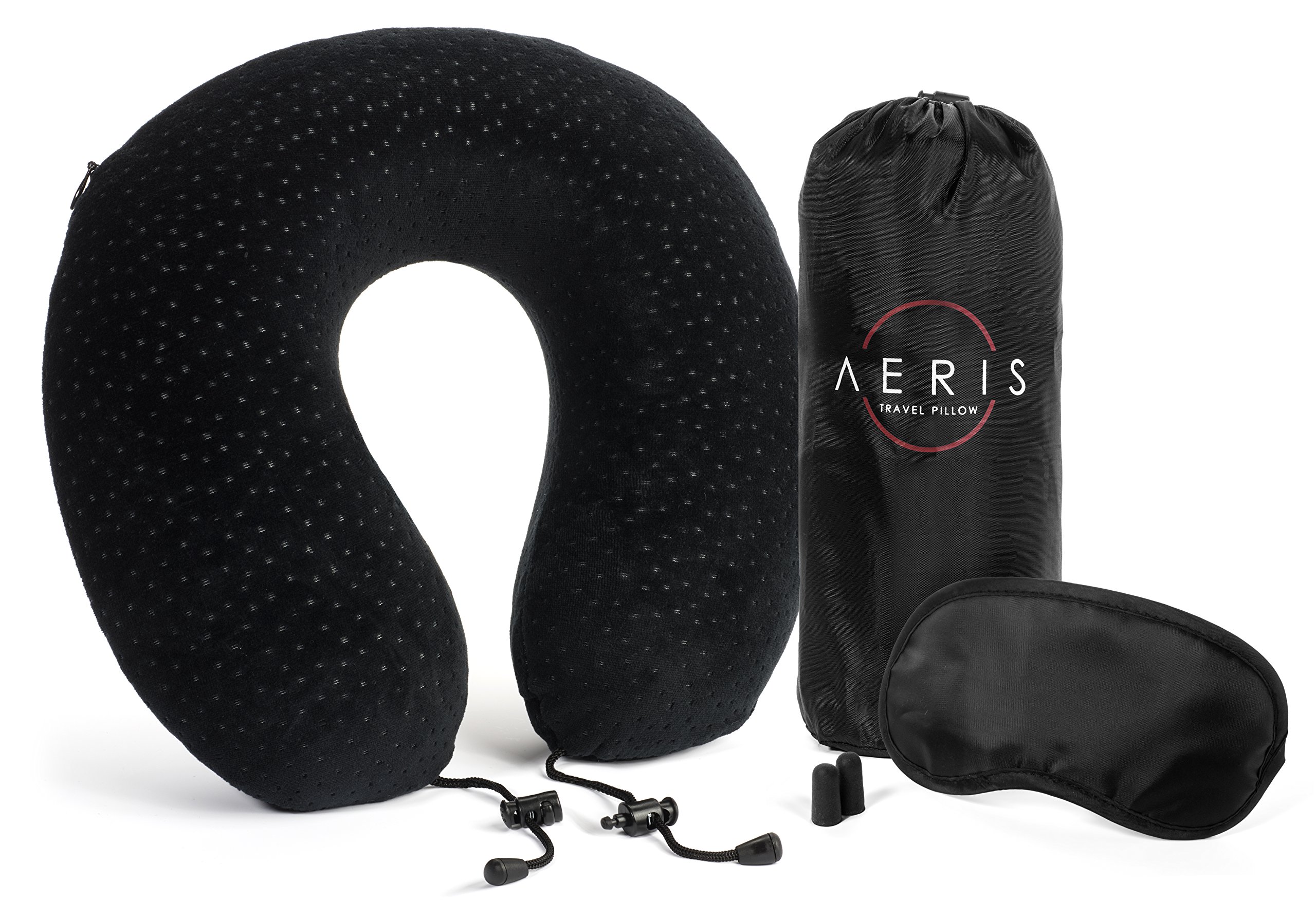 AERIS Travel Pillow for Restful Sleep on an Airplane,Memory Foam Neck