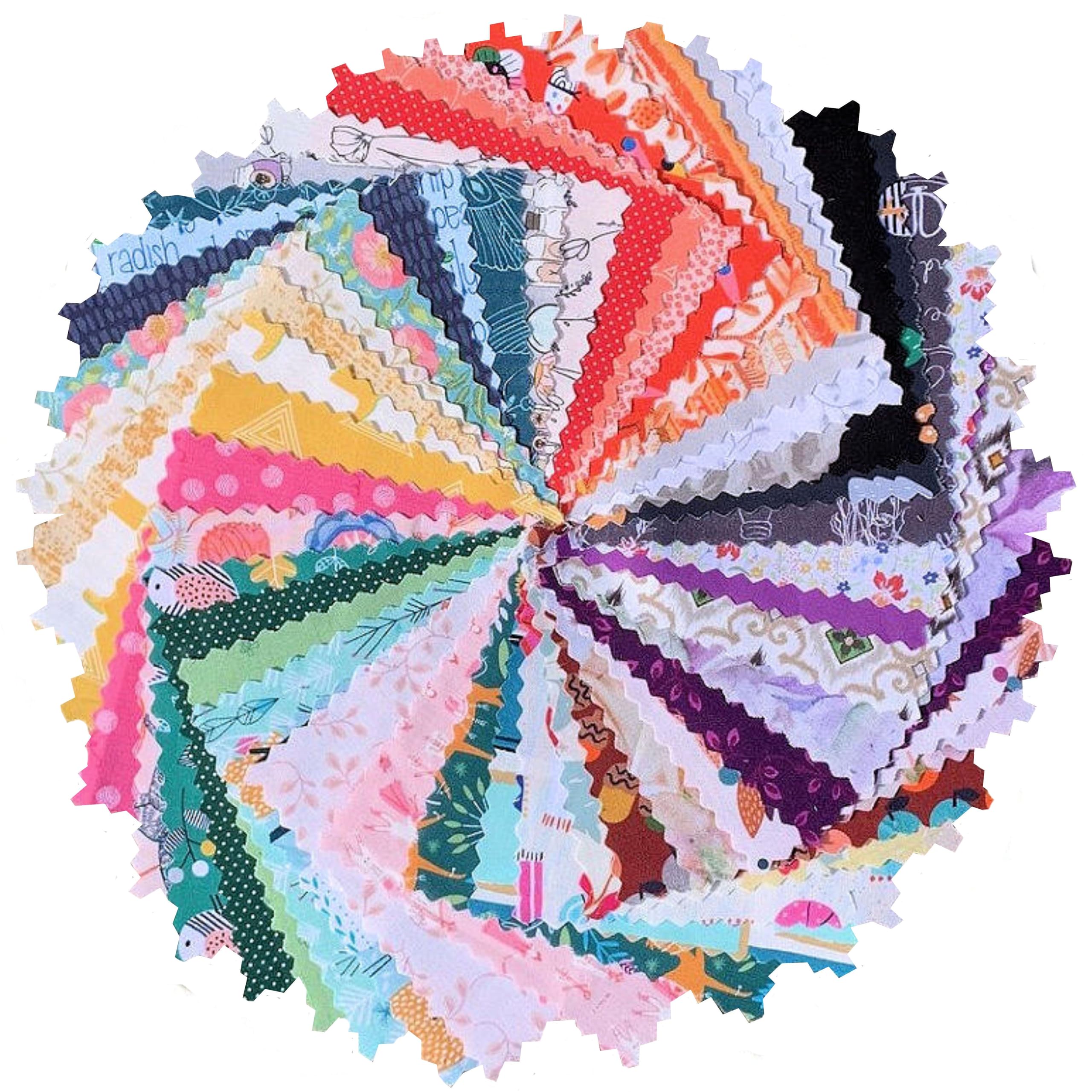 Charming Packs (46 x 5" squares) Wide Range of Themes, Premium Brands, 100% Cotton (Mixed - 46 Different Squares!)