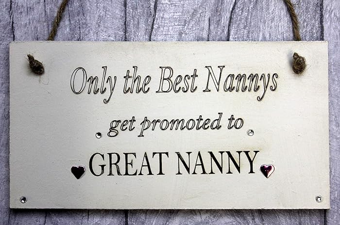 MadeAt94 Christmas Plaque Gift Only the Best Nanny Grandparents