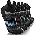 6 Pairs Merino Wool Ankle Running Hiking Socks Compression Support Breathable Thick Cushion No Show Socks for Women Men