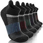 6 Pairs Merino Wool Ankle Running Hiking Socks Compression Support Breathable Thick Cushion No Show Socks for Women Men