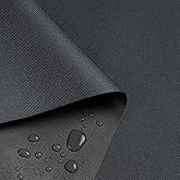 Waterproof Marine Canvas Fabric by The Yard 58" W 600D PVC Backing 1 Yard | 100% Waterproof, Polyester Fabric Upholstery Material, for Outdoor Indoor Marine Awning Tent Boat Furniture Cover, Dark Grey