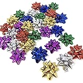 Allgala 30-PC Value Pack Christmas and Everyday Gift Wrapping Bows 6-Color Assorted