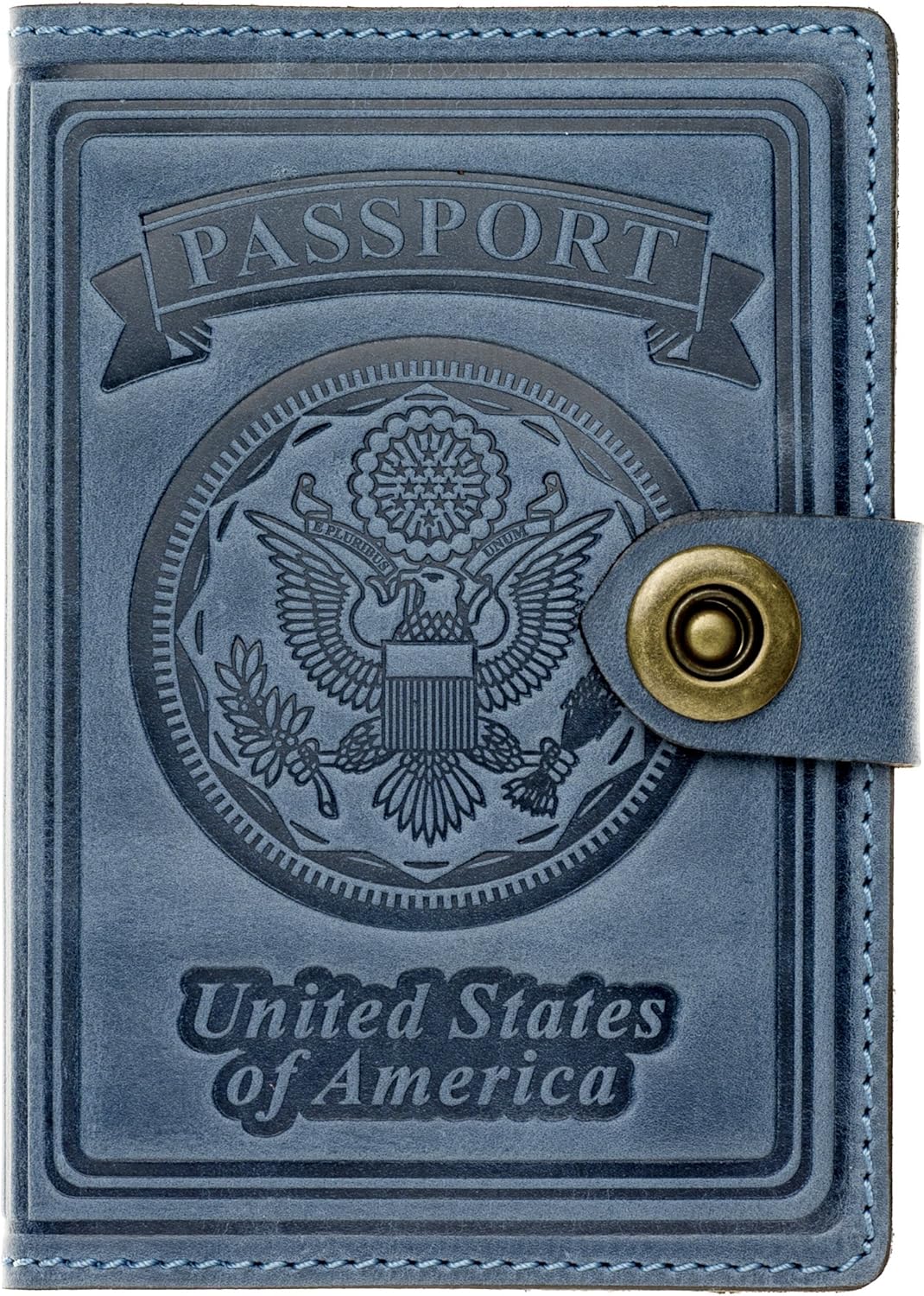  | Villini - Leather US Passport Holder Cover RFID Blocking ID Card Wallet - Travel Case (Brown Vintage) | Passport Wallets