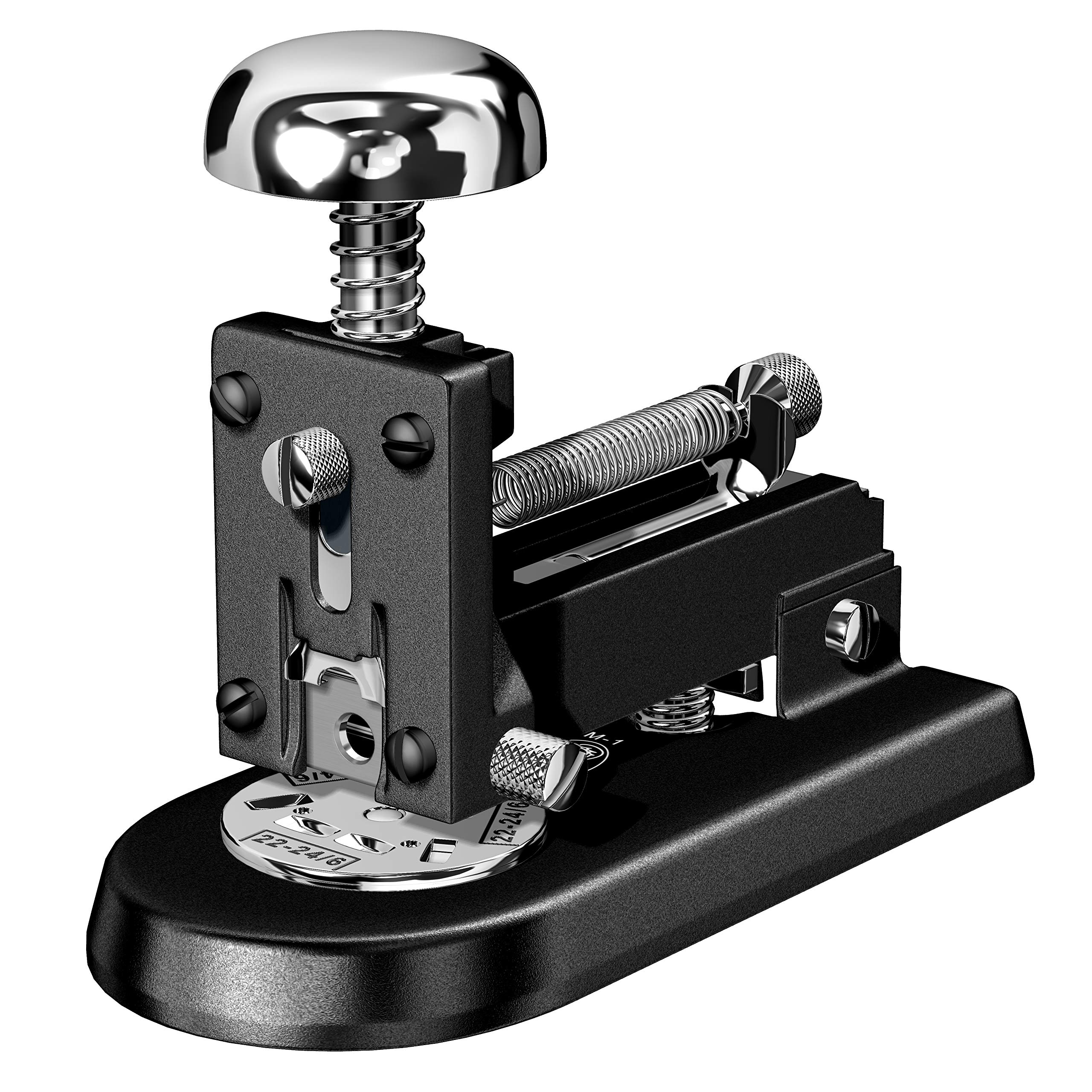 El Casco M1 Small Desk Stapler - Black/Chrome Trim