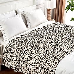Edenleaf Leopard Print Blanket Fleece Throw Blanket