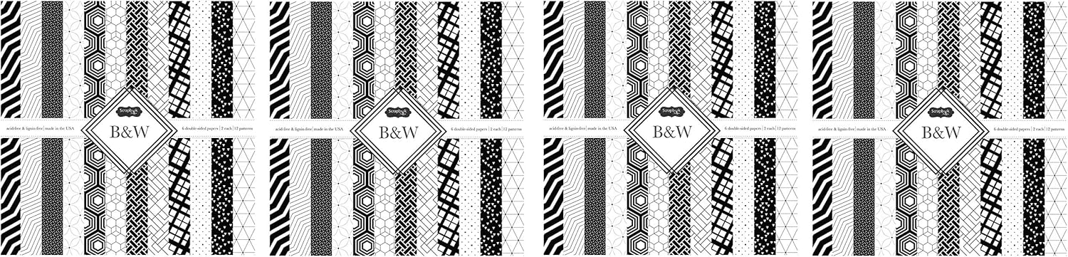 Scrapbook Customs Themed Paper Scrapbook Kit, Black & White