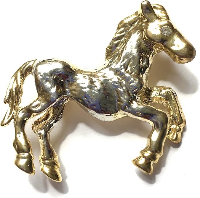 Horse Pin Brooch ( gold tone) Jewelry