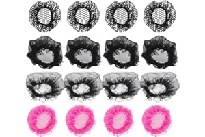 HOLIDYOYO 20pcs Elastic Lace Hair Bun Nets for Women, Large High-elastic Hairnets with Fine and Coarse