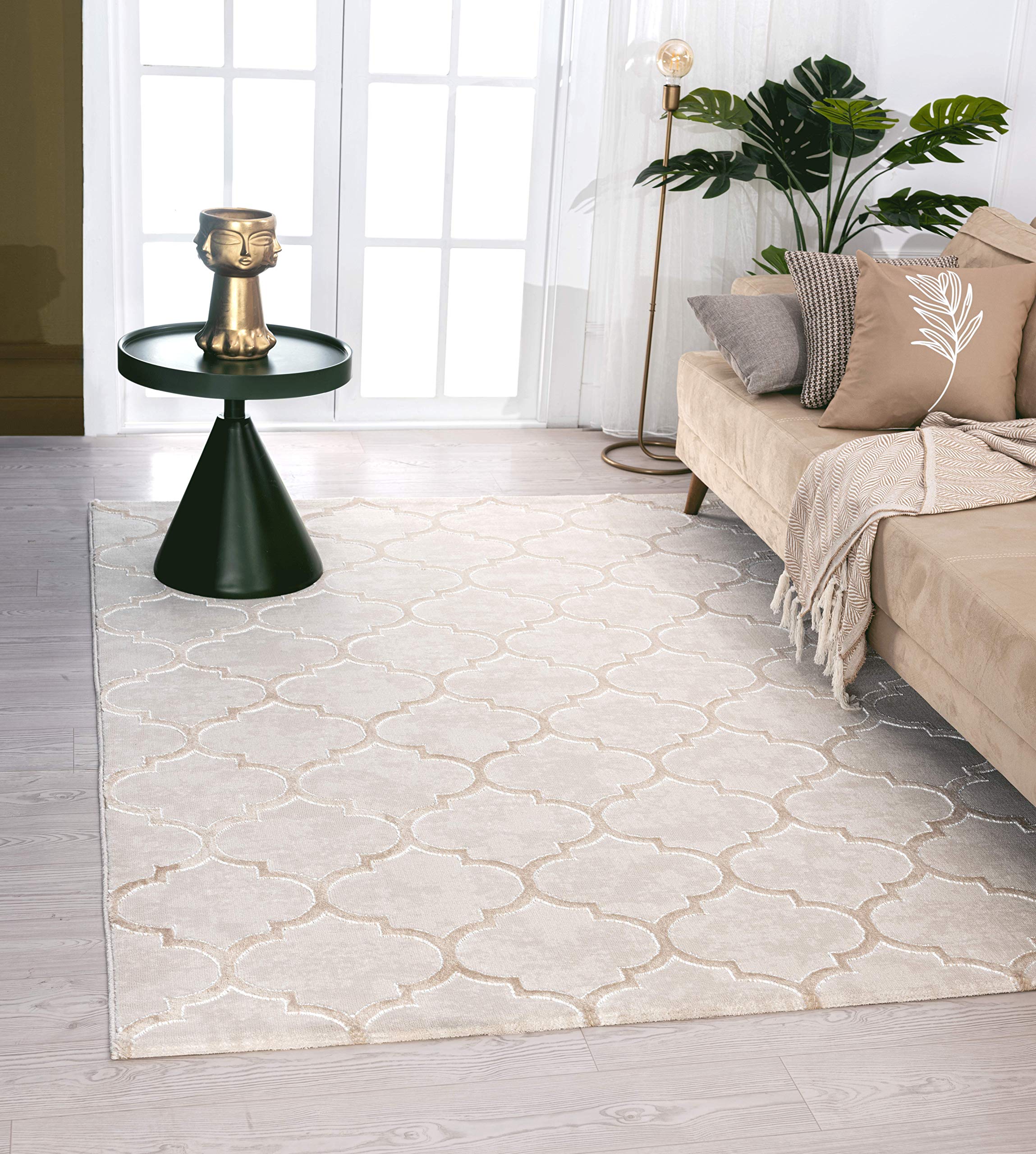 Mia's Teppiche "Anna Living Room Rug, Short Pile, 080x150 cm, Beige