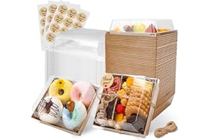 Valentines Gifts Charcuterie Boxes with Clear Lids Mini Bakery Boxes Disposable Treat Boxes to Go Small Food Containers for D