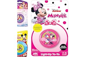 JA-RU Disney Light Up YoYo (1 Unit Random Assorted) Mickey Mouse, Minnie Mouse or Disney Princess Styles Toys Fidget Toys for Kids Yoyo Beginner String Trick Yo-Yo Game Fidget Toys in Bulk.7812-1