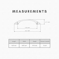 HESTIA HARDWARE 1 Pack | 3 Inch Cabinet Handles