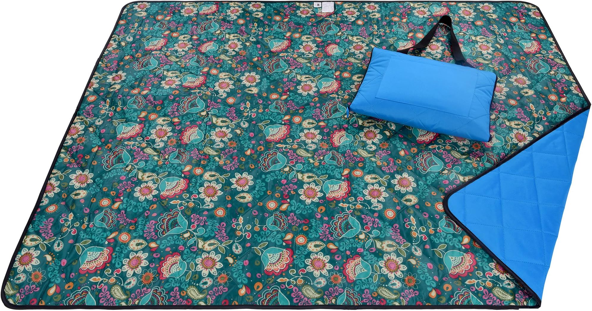 Roebury Picnic Blanket & Beach Blanket - Large Oversized Water-Resistant Sandproof Mat for Outdoor Travel or Camping Rug Folds into a compact Tote Bag