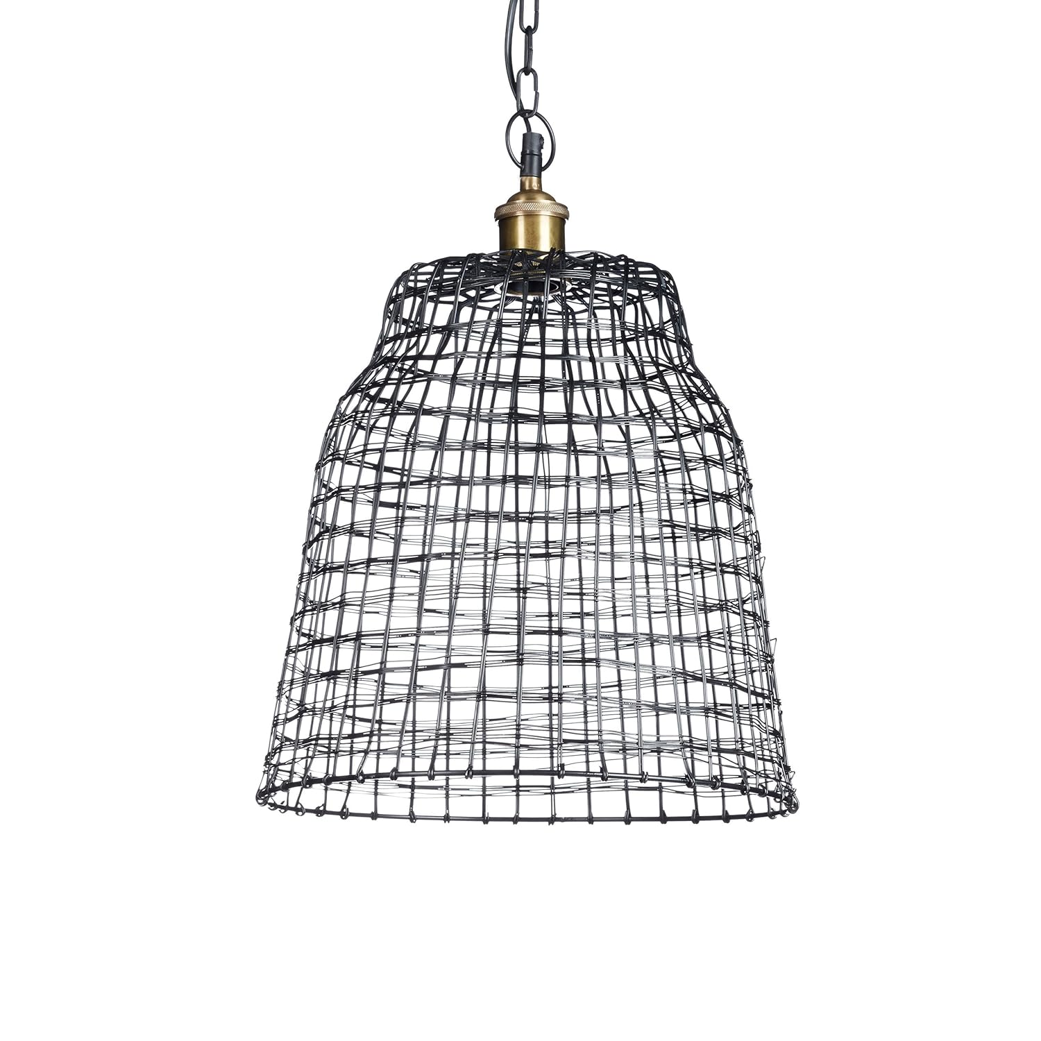 Relaxdays Wrought Iron Cage Grid Modern Ceiling Light Metal 40 W