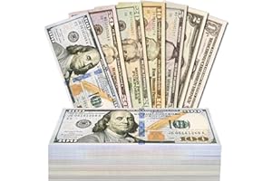 LIFEMEMENT 350 PCS Fake Money Prop Money Play Money,Realistic Dollar Bills for Kids Pretend Play - Movie, Magic, Music Video,Board Game, Number Learning Education Toys