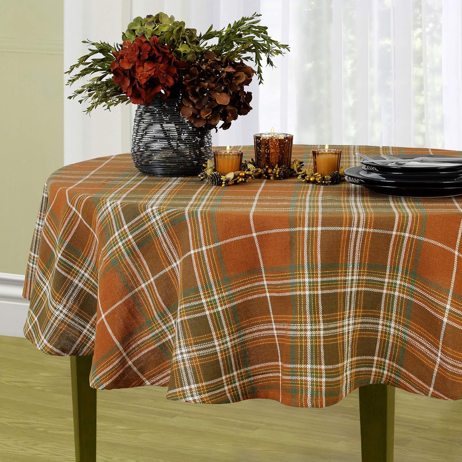 Best fall round table cloth