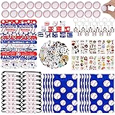 Kolewo4ever 294 Pieces Baseball Party Supplies Baseball Themed Birthday Gift Goodie Bags for Sports Party Supplies