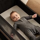Snuz Bedside Crib Fitted Sheets 2 Pack Grey 44x80cm Jersey Cotton view 3