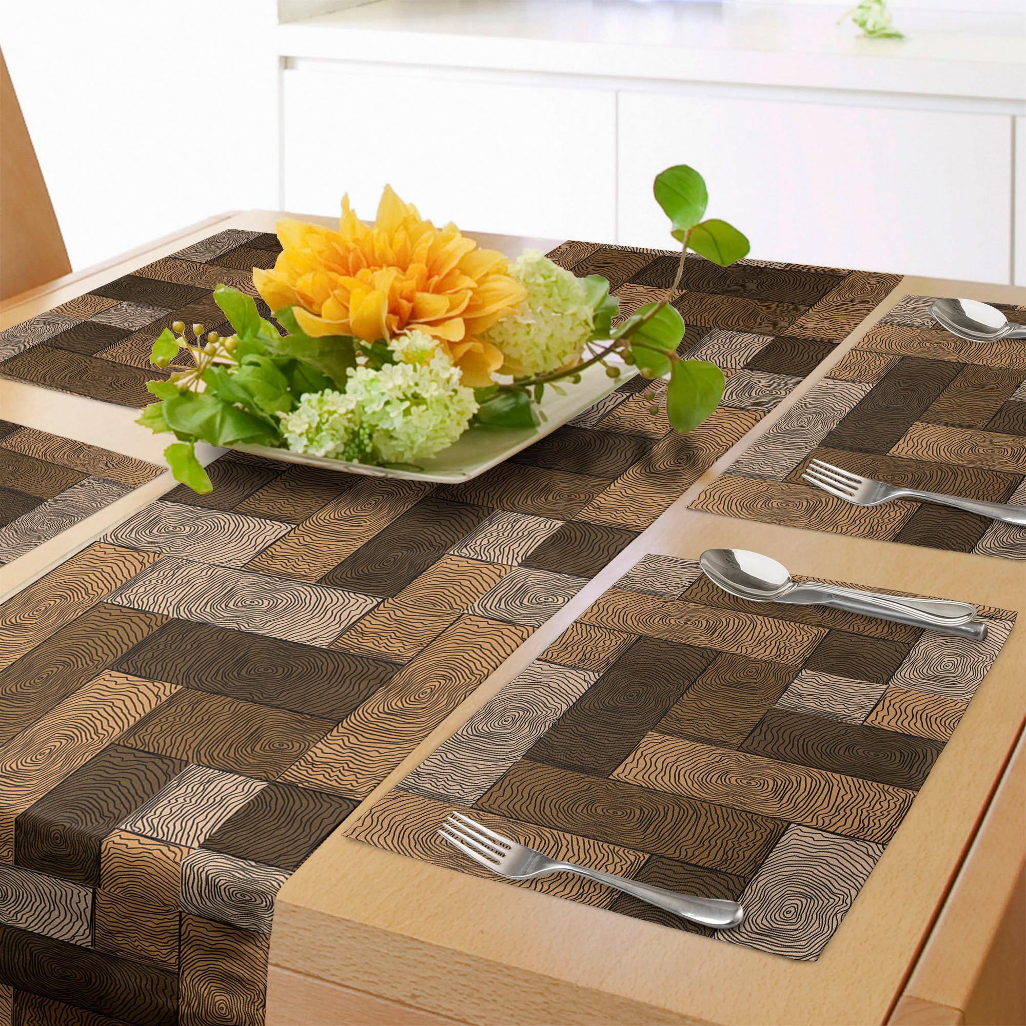 Ambesonne Chocolate Table Runner