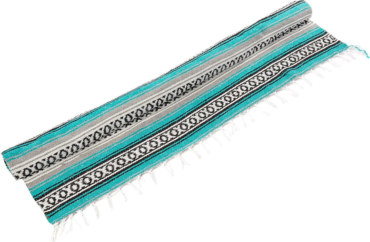 YogaDirect Deluxe Mexican Yoga Blanket, Blue/Gray Amazon.co.uk Sports