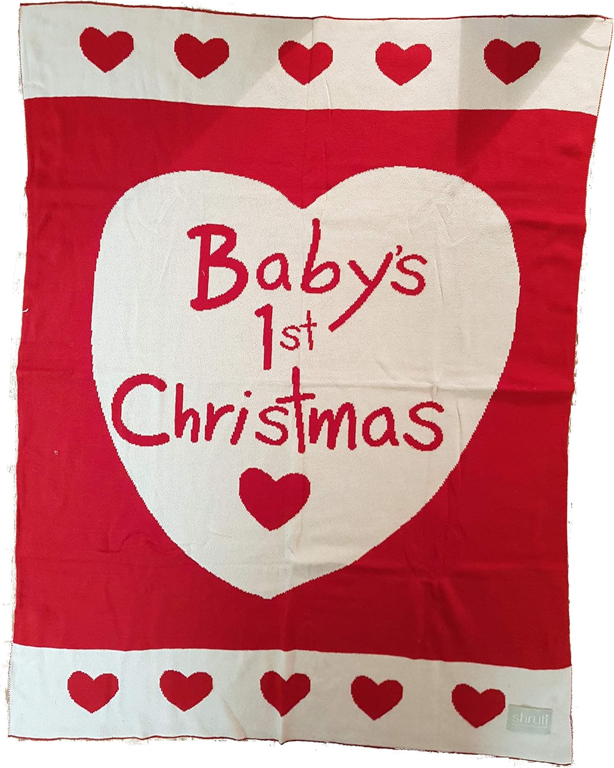 baby's first christmas blanket