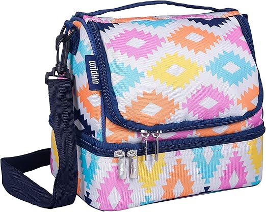 dual compartment insulated lunch bag
