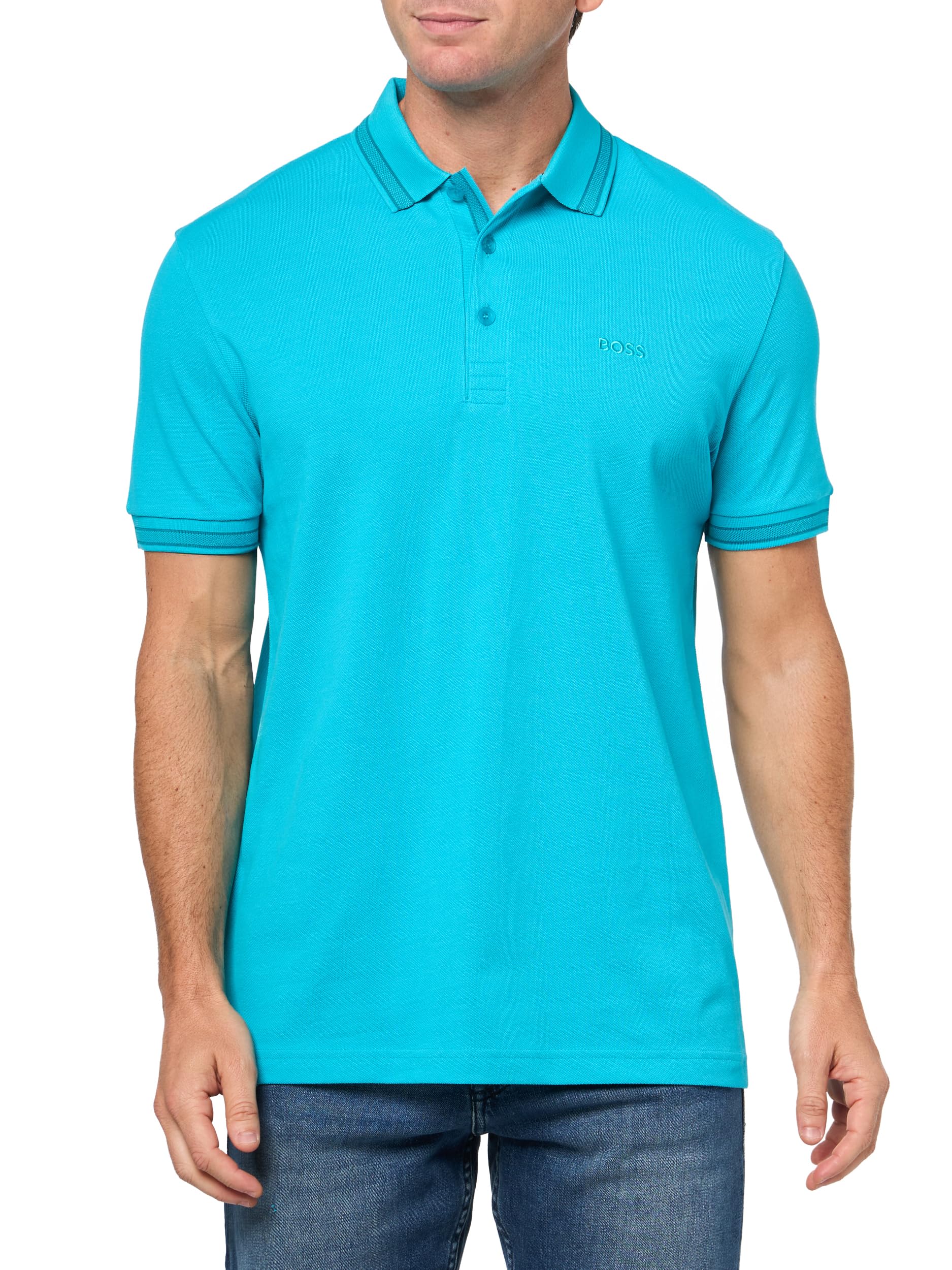 BOSS, Paddy Short Sleeve Polo Shirt, Bluebird, XXL Image