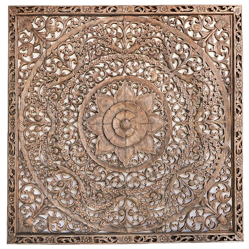 Plaque Murale Vintage Années 70 - Bois Découpé Motif Bourdon Et Fleurs - Décoration Rétro