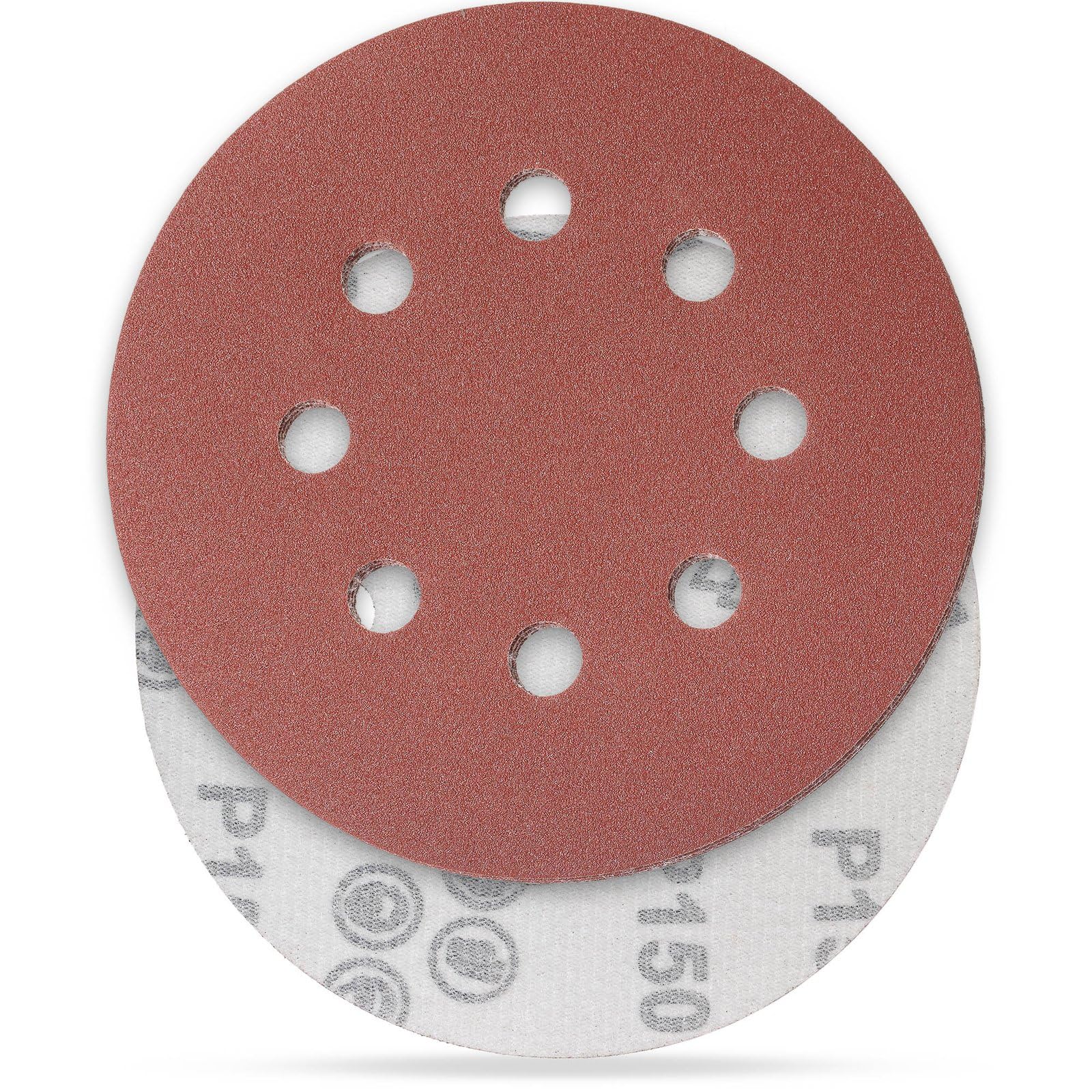 YoiYee 150 Grit Sanding Discs Pads, 8 Holes, 125mm/5-inch Hook and Loop Quick Change Sandpaper Sheet for Random Orbital Sander, 20 Pack — image 1