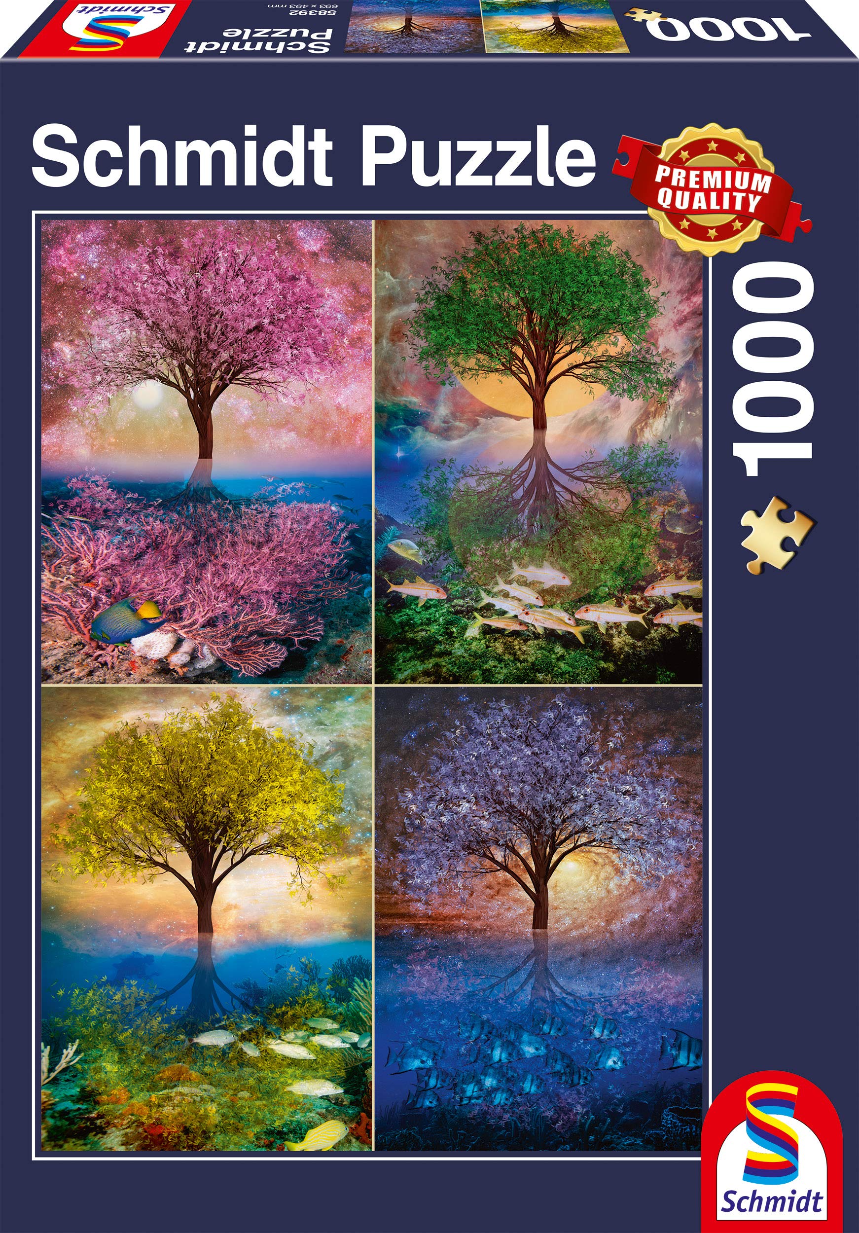 Schmidt Spiele Puzzle 58392 Magic Tree by the Lake, 1000 Pieces, Multi-Coloured