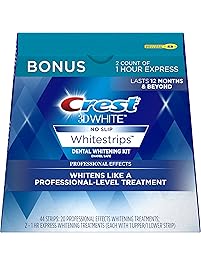 Crest 3D White Professional Effects Whitestrips Whitening Strips Kit, 22 Treatments, 20 Professional Effects + 2 1 Hour Express Whitestrips