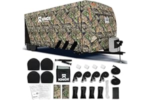 KNOX Housse de remorque de voyage camouflage de 3e génération, tissu Oxford 600D anti-déchirure, pour camping-car, véhicule r