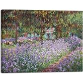 Wieco Art Canvas Print Wall Art Irises in Monet's Garden,1900 by Claude Monet Impressionism Art Print Picture Artwork for Living Room Bedroom Home Kitchen Decorations