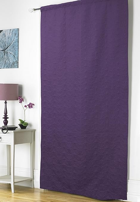 Embossed Thermal Door Curtain Energy Saver 117x213cm Draught
