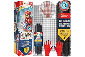 Hardware Cloth 1/4 inch 48" x 100 ft Mesh - 23 Gauges Black Vinyl Welded Wire Fencing - Chicken Wire Mesh Roll - Rodent & Snake PVC Coated Wire Fence Rolls - Gopher & Rabbit Wire by Fauna Shield