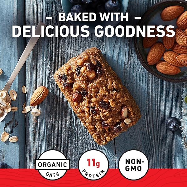 CLIF BAR – BLUEBERRY ALMOND CRISP – MADE WITH ORGANIC OATS – ENERGY BARS – NON-GMO – PLANT BASED PROTEIN BARS (10 PACK)
