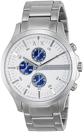 Armani Exchange Hampton Analog Silver Dial Mens Watch - AX2136