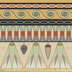 Ambesonne Egyptian Print Fabric by The