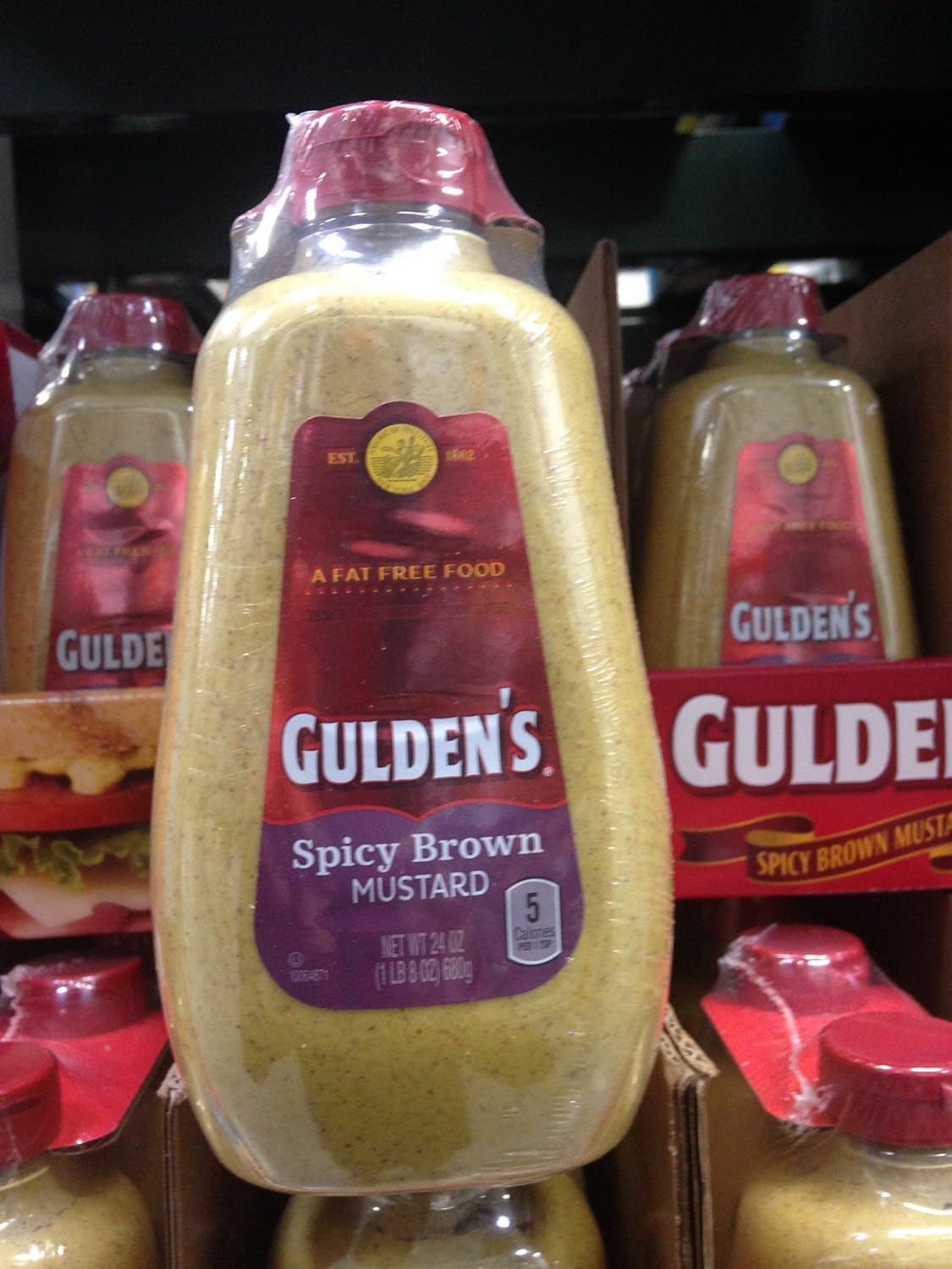 Gulden's spicy brown mustard 2/24 oz (pack of 6) Grocery