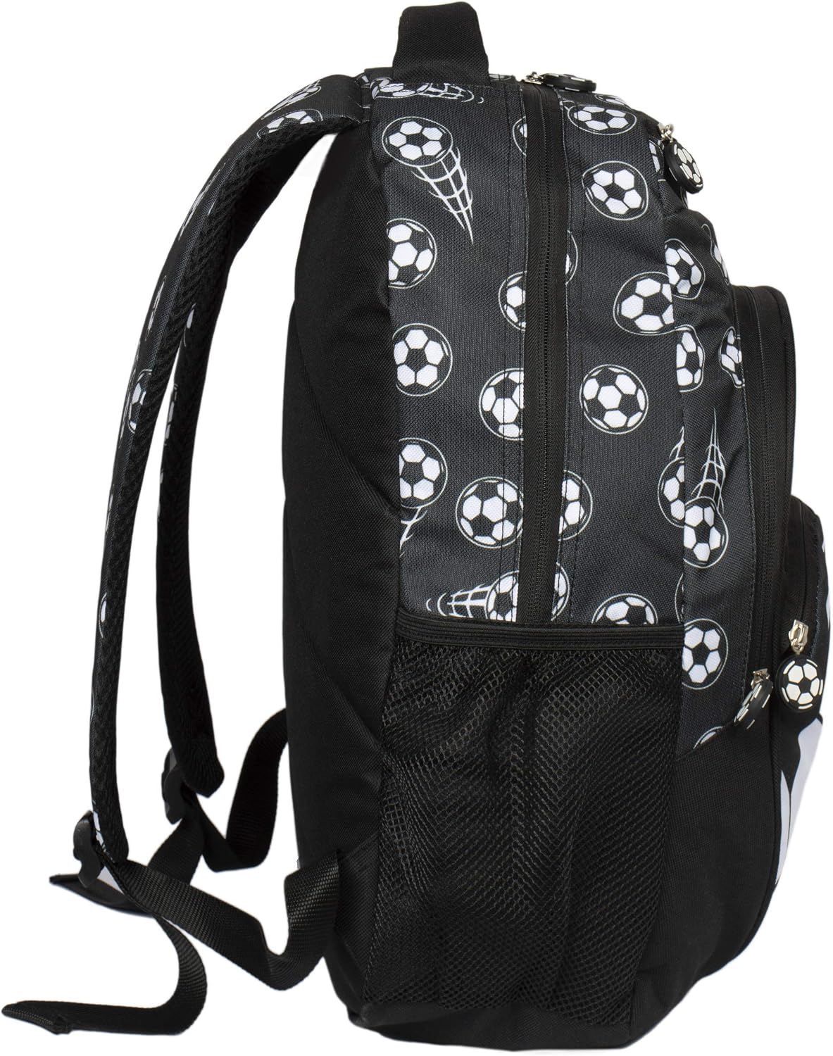 Fringoo - Large Kids Backpack For Boys and Girls, Football Black - Image 4