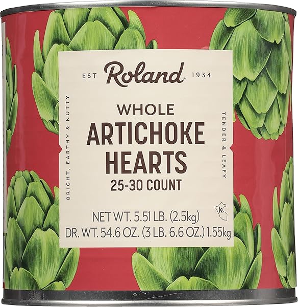 ROLAND FOODS WHOLE EXTRA LARGE ARTICHOKE HEARTS, 25-30...