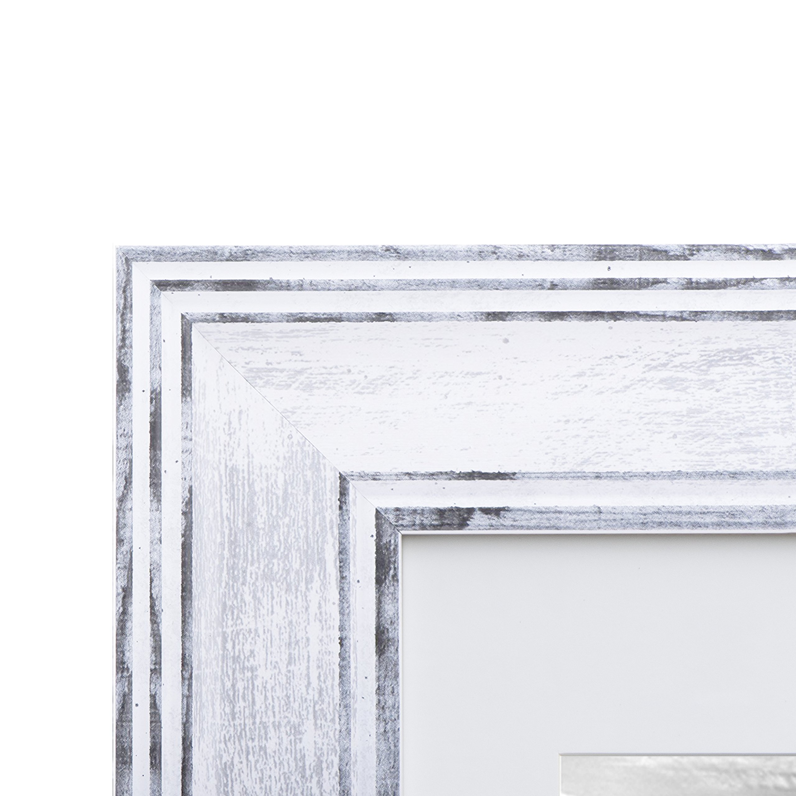 11x14 Picture Frame Distressed White Matted to 8x10, Frames by EcoHome 736140187133 eBay