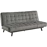 Lexicon Bowen Convertible Futon Lounge Sofa, Dark Gray