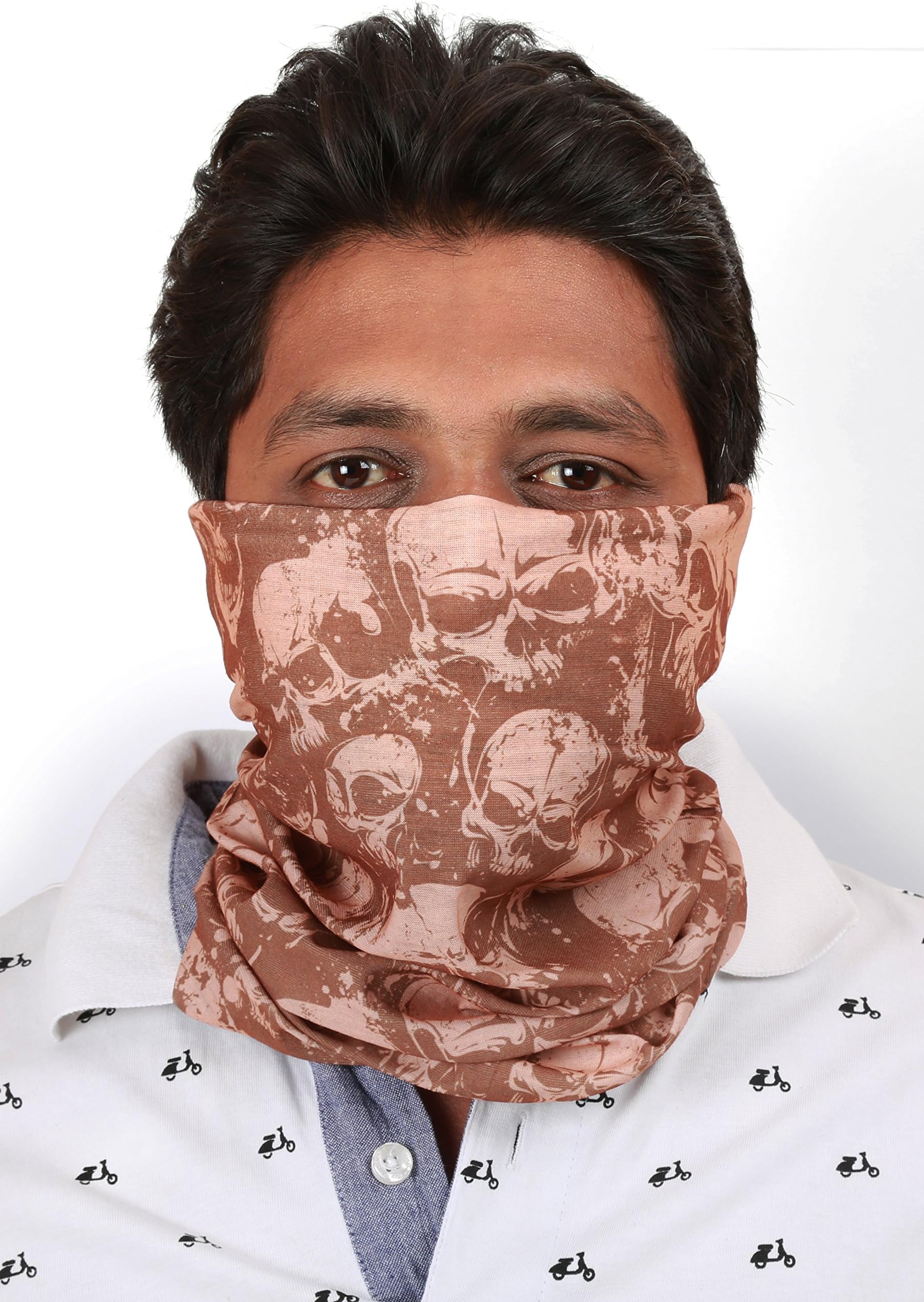 Heartly Fish Printed Unisex Multifunctional 13 in 1 Style Face Mask Headwrap Headband Veil Scarf Bandana
