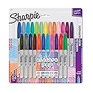 Sharpie Electro Pop Permanent Markers, Fine Point, Assorted Colors, 24 Count