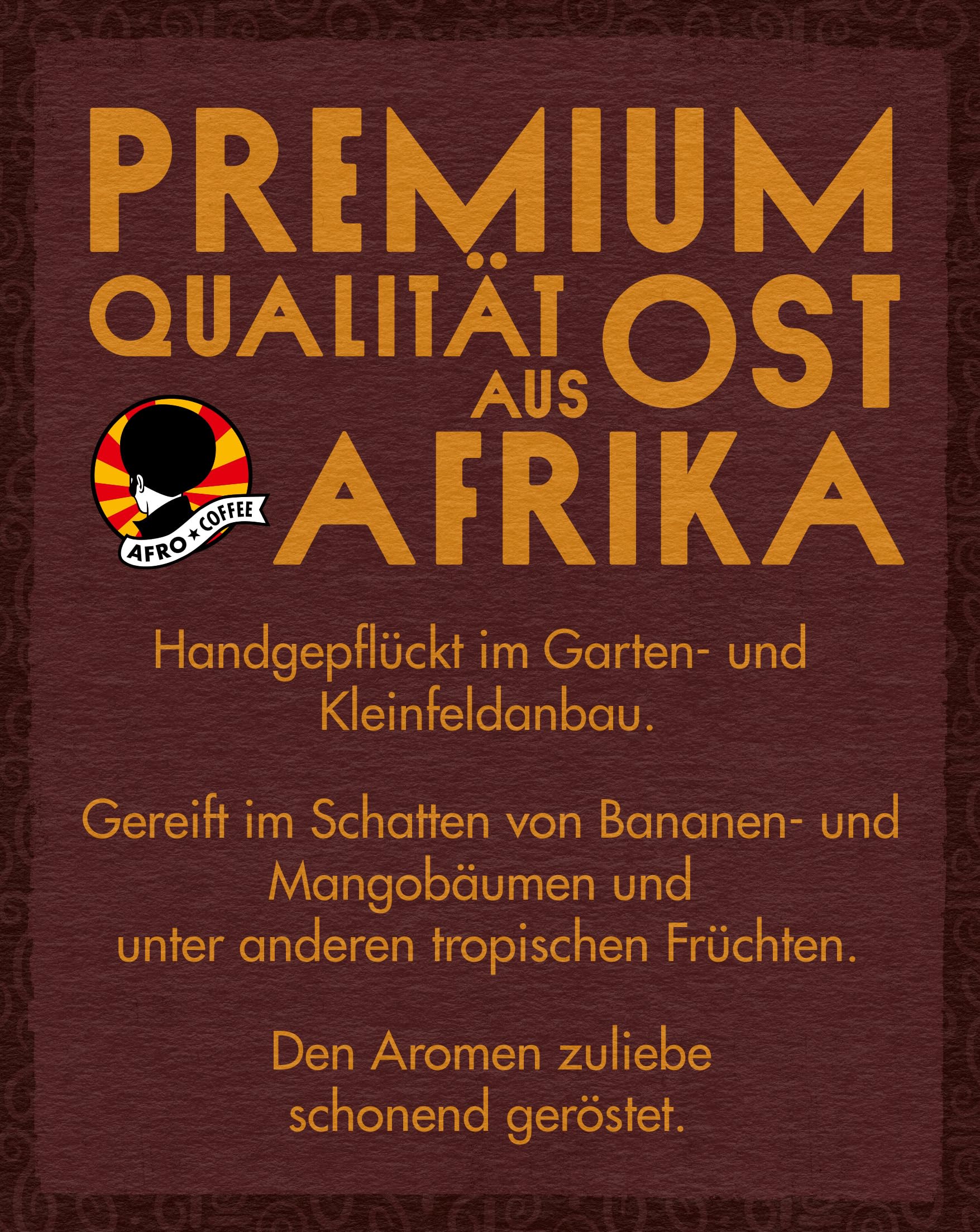 AFRO COFFEE Dark & Elegant I 500g Premium Bio Kaffeebohnen Fairtrade I 100% Arabica Kaffee Bohnen I Bohnenkaffee aus Äthiopien mit Noten von Bitterschokolade I handgepflückt, dunkel geröstet, säurearm 6