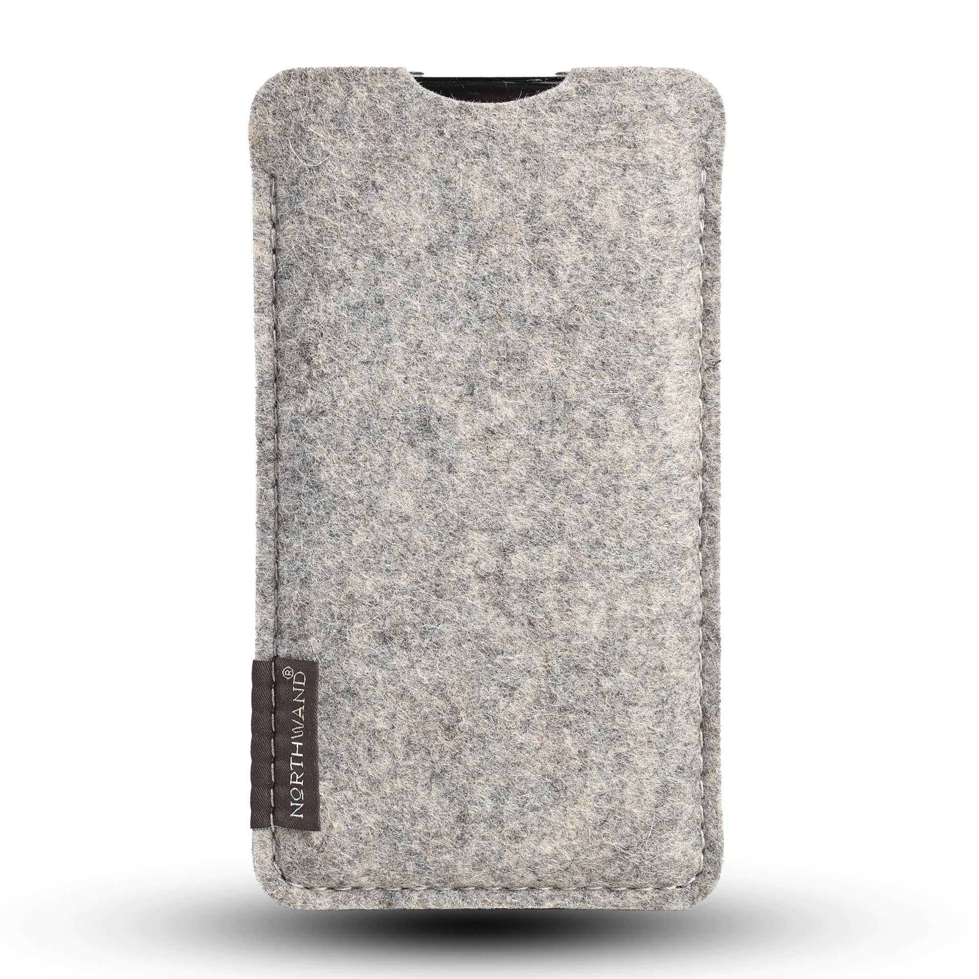 NorthWand Case for iPhone 17, 17 Pro, Air. iPhone 16, 16 Pro, 16e. Case, Mobile Phone Case Made of 100% Natural Merino Felt - Made in Germany - Colour Anthracite, Light Grey